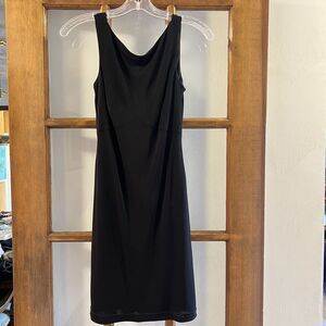 ABS Allen Schwartz Black Cowl Back Cocktail Dress Formal Petite S